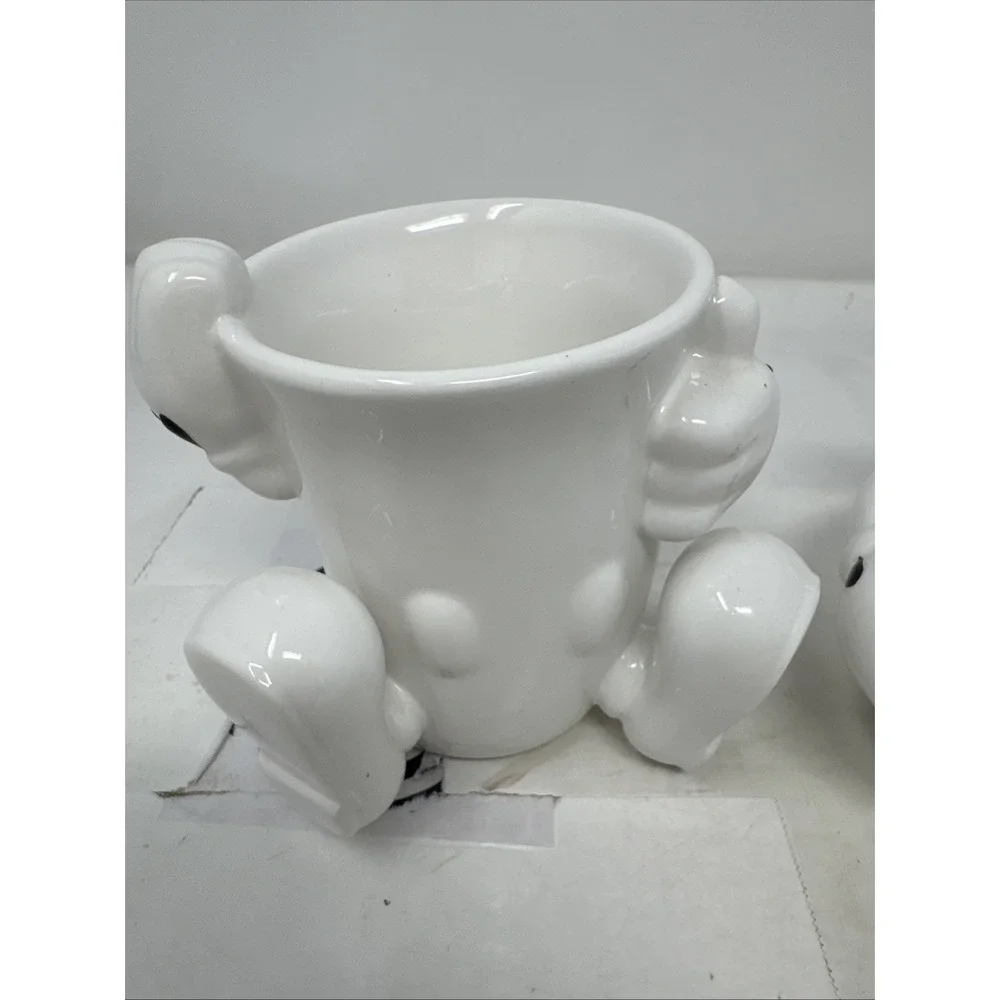Disney Park MICKEY MOUSE White‎ Soap Holder And Cup Ceramic Bathroom